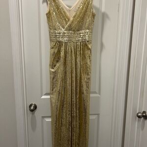 Elegant Gold Maxi Dress
